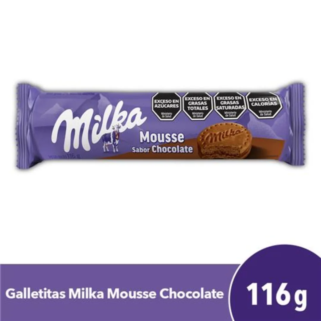 Galletitas Dulces Milka Mousse Chocolate 116gr