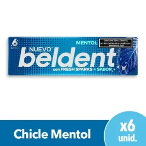 Chicle Beldent Mentol 10gr