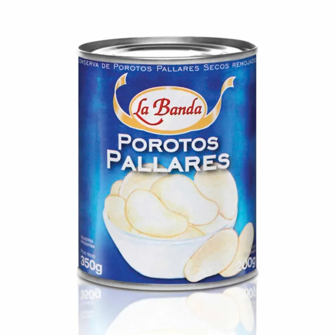 Porotos Pallares Remojados La Banda lata 350gr