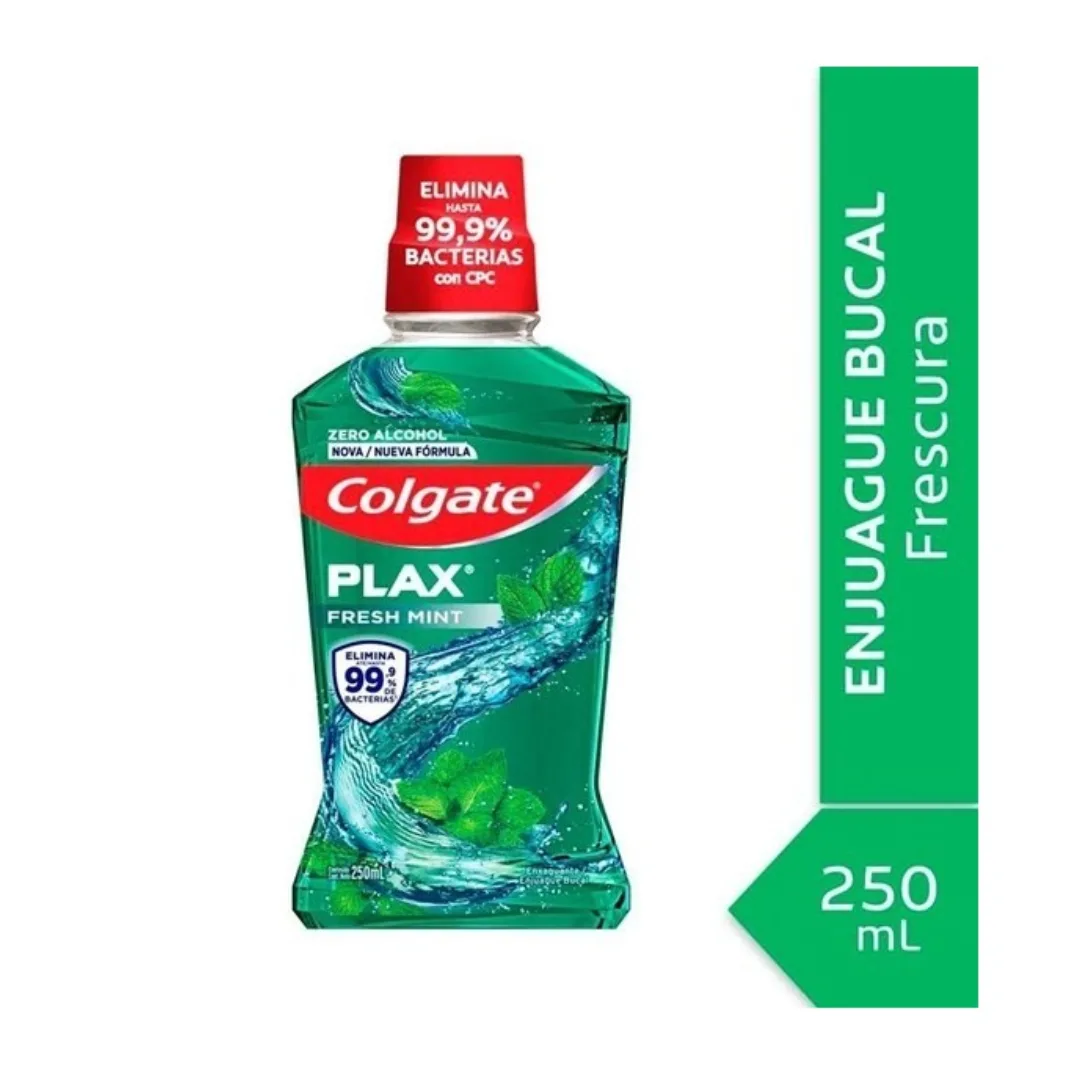 Enjuague Bucal Colgate Plax Zero Alcohol Frehs Mint 250ml