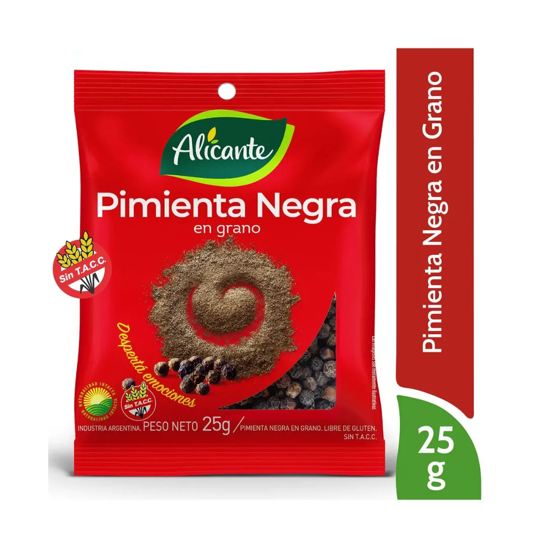 Pimienta negra Alicante en grano 25gr