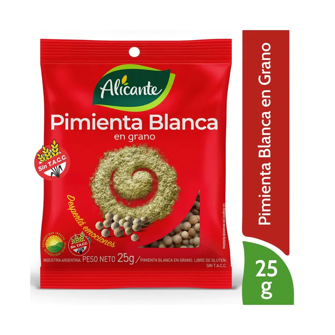 Pimienta Blanca Alicante En Grano 25gr