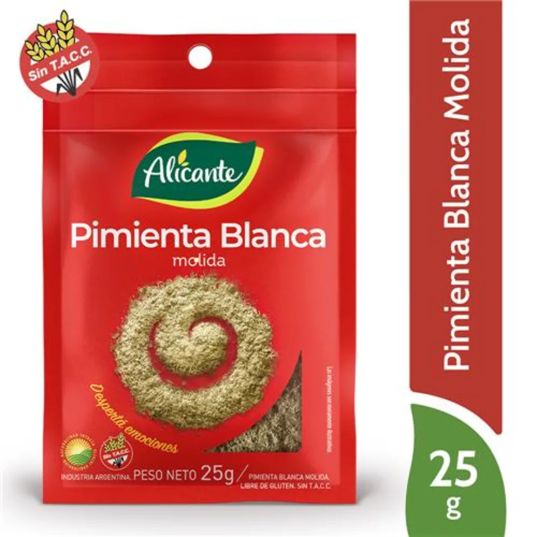 Pimienta Blanca Molida Alicante 25gr