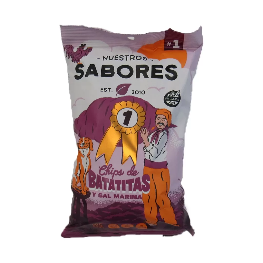 Nuestros Sabores Chips de Batata Sin TACC Yukitas 70gr