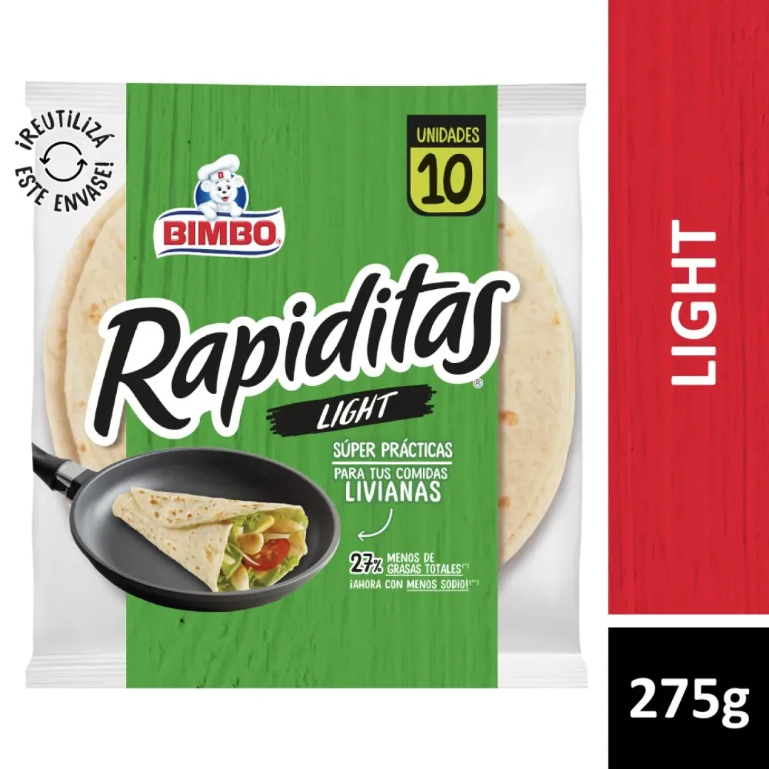 Tortillas Light Rapiditas 10und