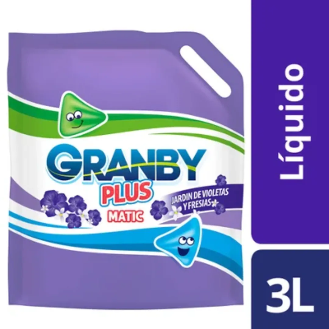 Jabón líquido Plus Granby Matic Jardín Violetas Fresias 3L
