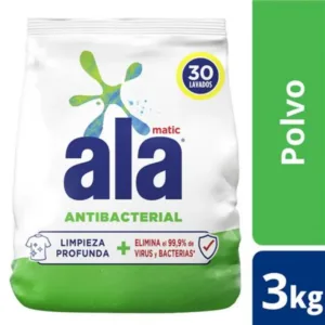 Jabón En Polvo Ala Matic Antibacterial 3kg