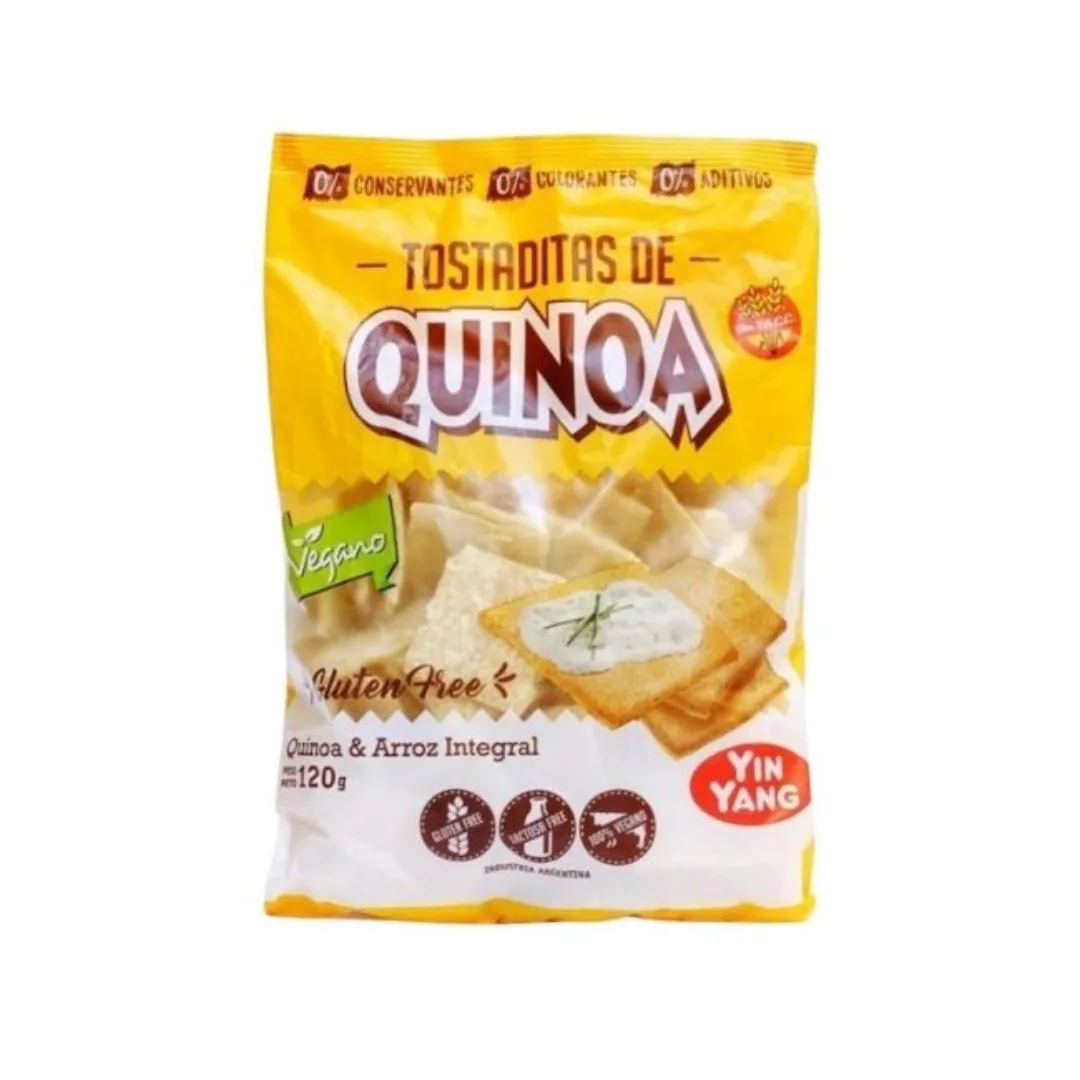 Tostaditas de Quinoa Yin Yang 120gr SIN TACC Apto Veganos