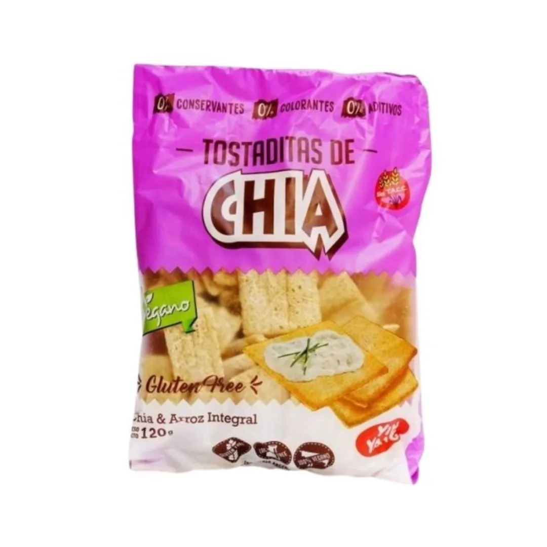 Tostaditas de Chia Yin Yang 120gr SIN TACC y Apto Veganos