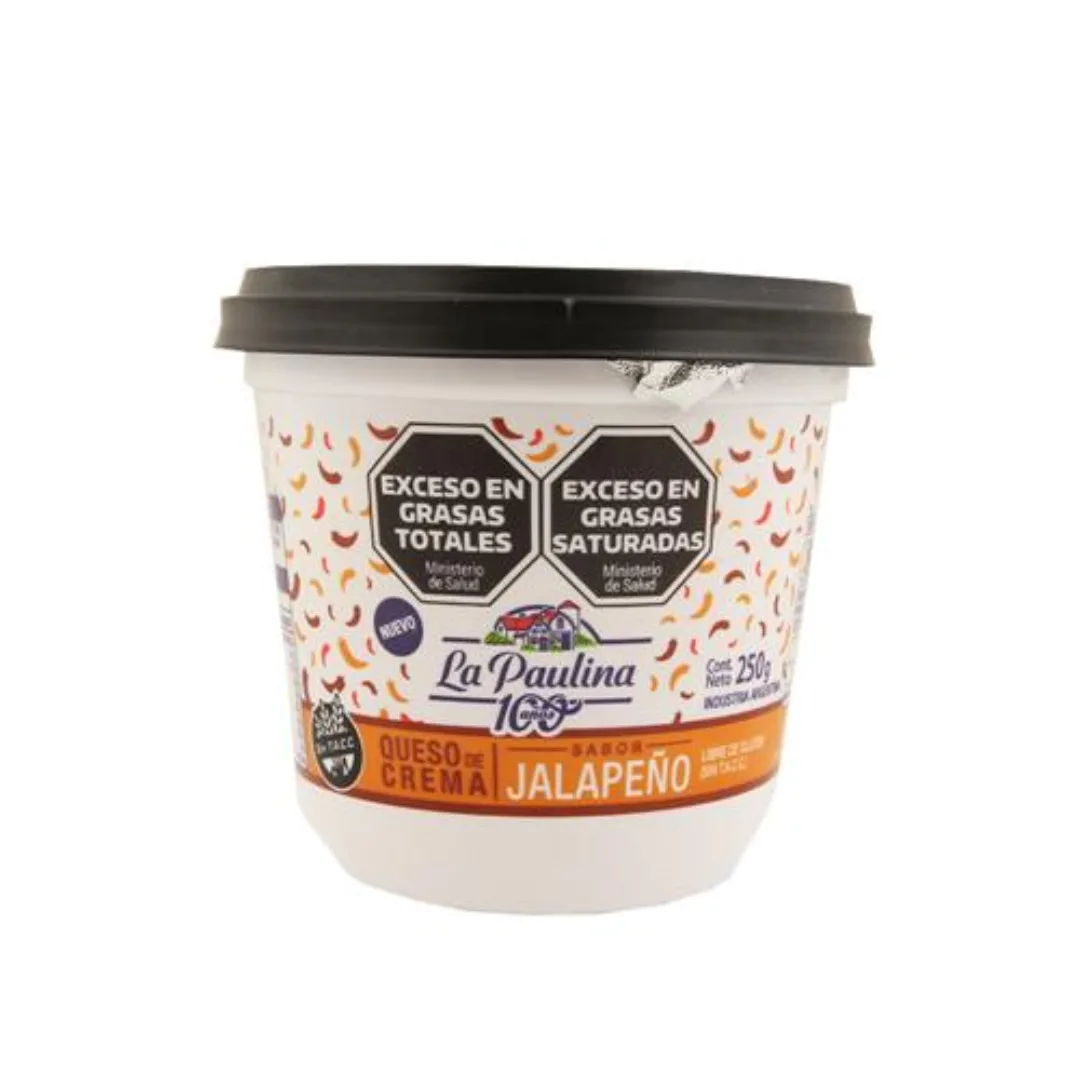 Queso Crema Sabor Jalapeño La Paulina 250gr