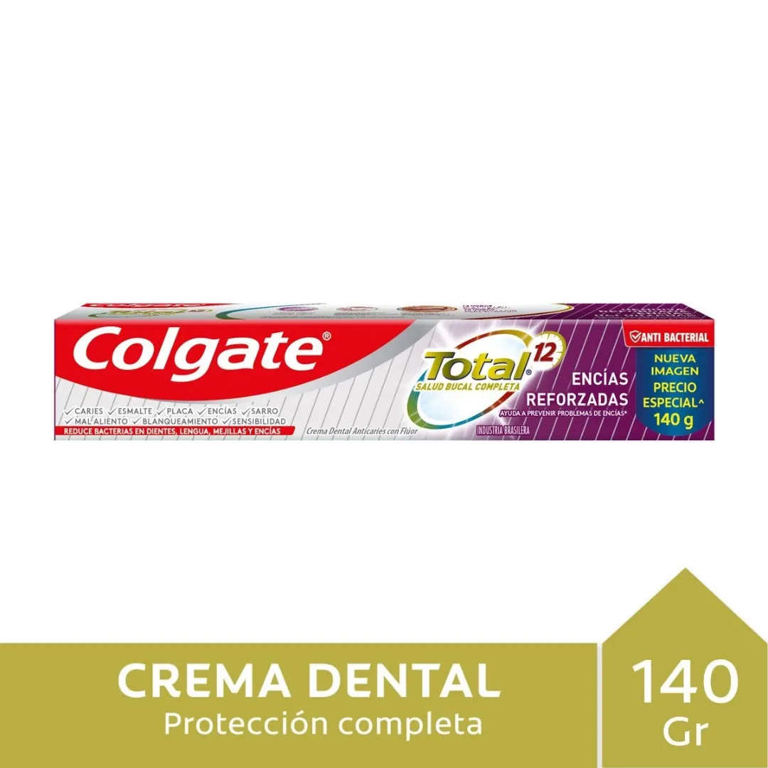 Pasta Dental Colgate Total Encías Saludables con Flúor 140gr