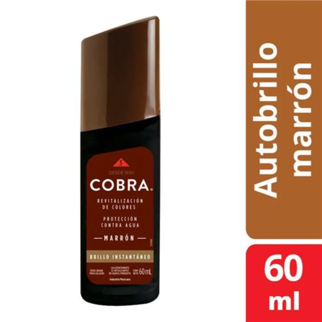 COBRA Cera Autobrillo Para Calzado Marrón 60ml
