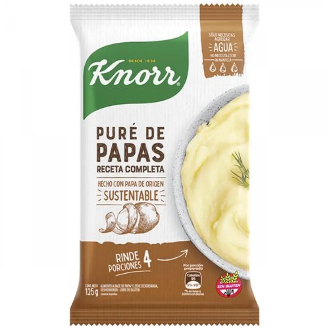 Pure De Papas Receta Completa Knorr 125gr