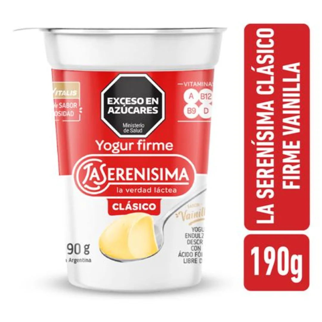 Yogur Firme Vainilla LA SERENISIMA Clásico 190gr