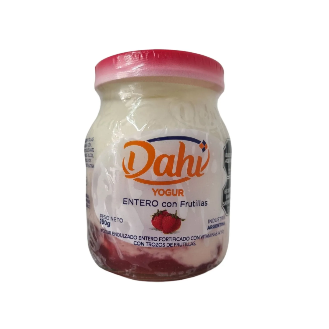 Yogur Batido Entero Dahi De Frutilla 190gr
