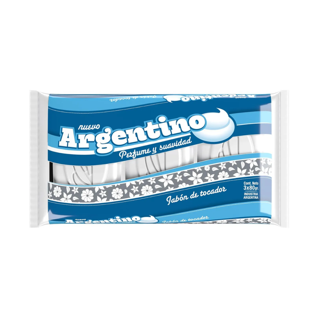 Jabón de tocador Argentino 3und 80gr