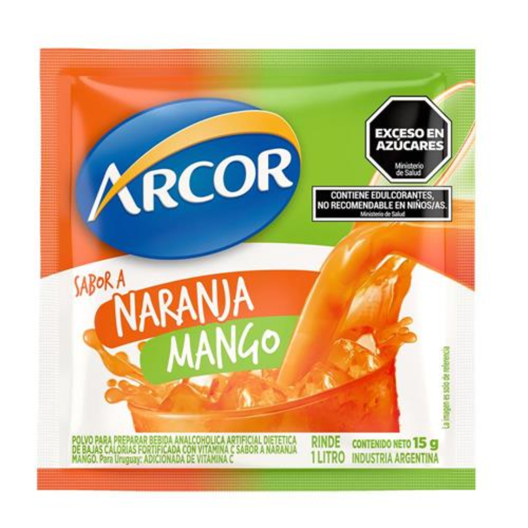 Jugo En Polvo Naranja Mango Arcor 15gr