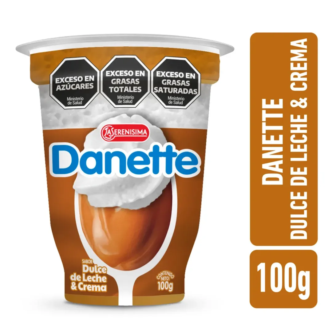 Postre dulce de leche con crema Danette 100gr
