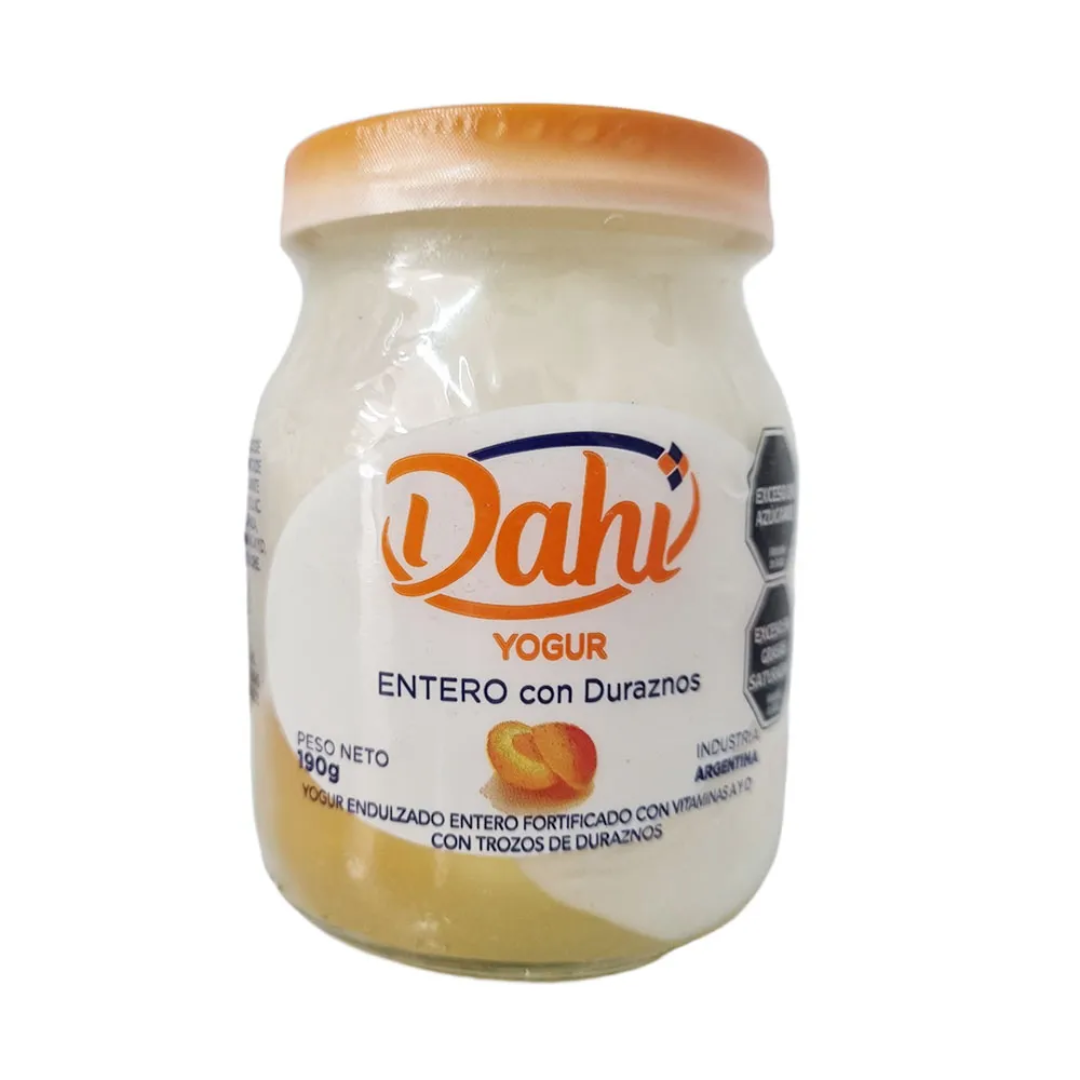 Yogur Batido Entero Dahi De Durazno 190gr