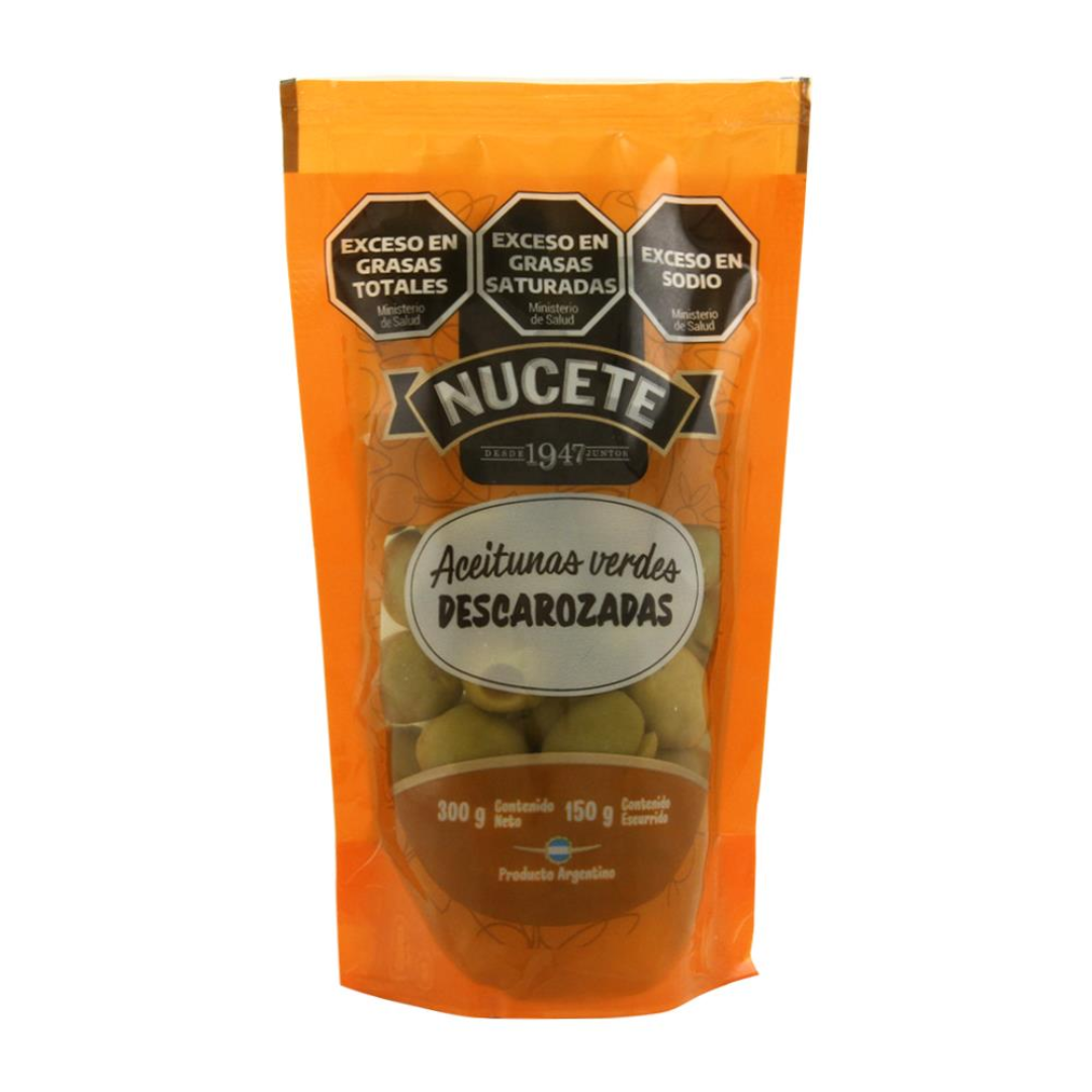 Aceitunas Verdes NUCETE Descarozada Pouch 300gr