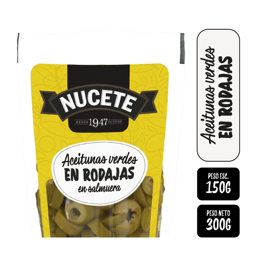 Aceitunas verdes Nucete en rodajas 150 gr