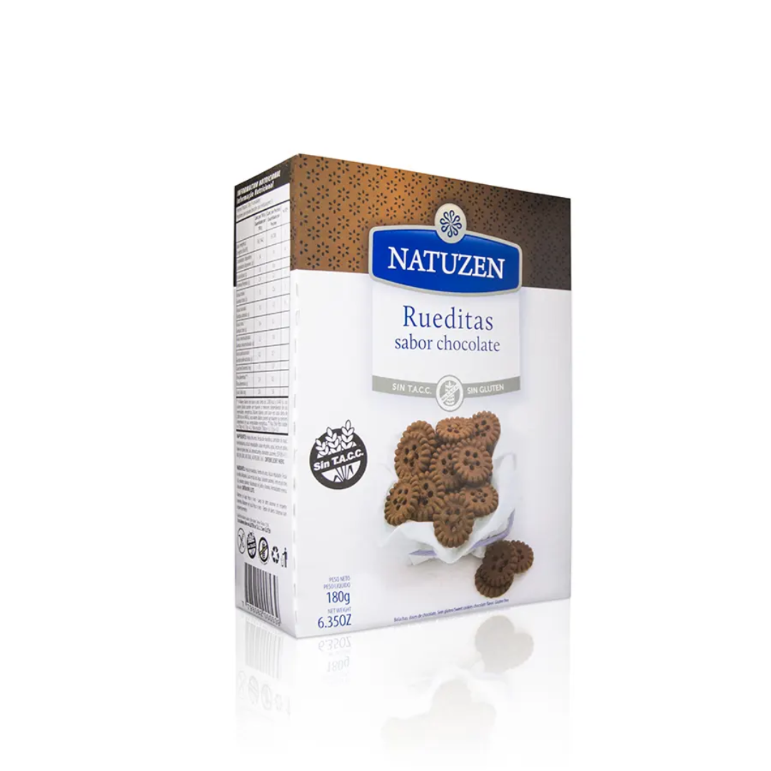 Rueditas de Chocolate Sin TACC 180gr NATUZEN