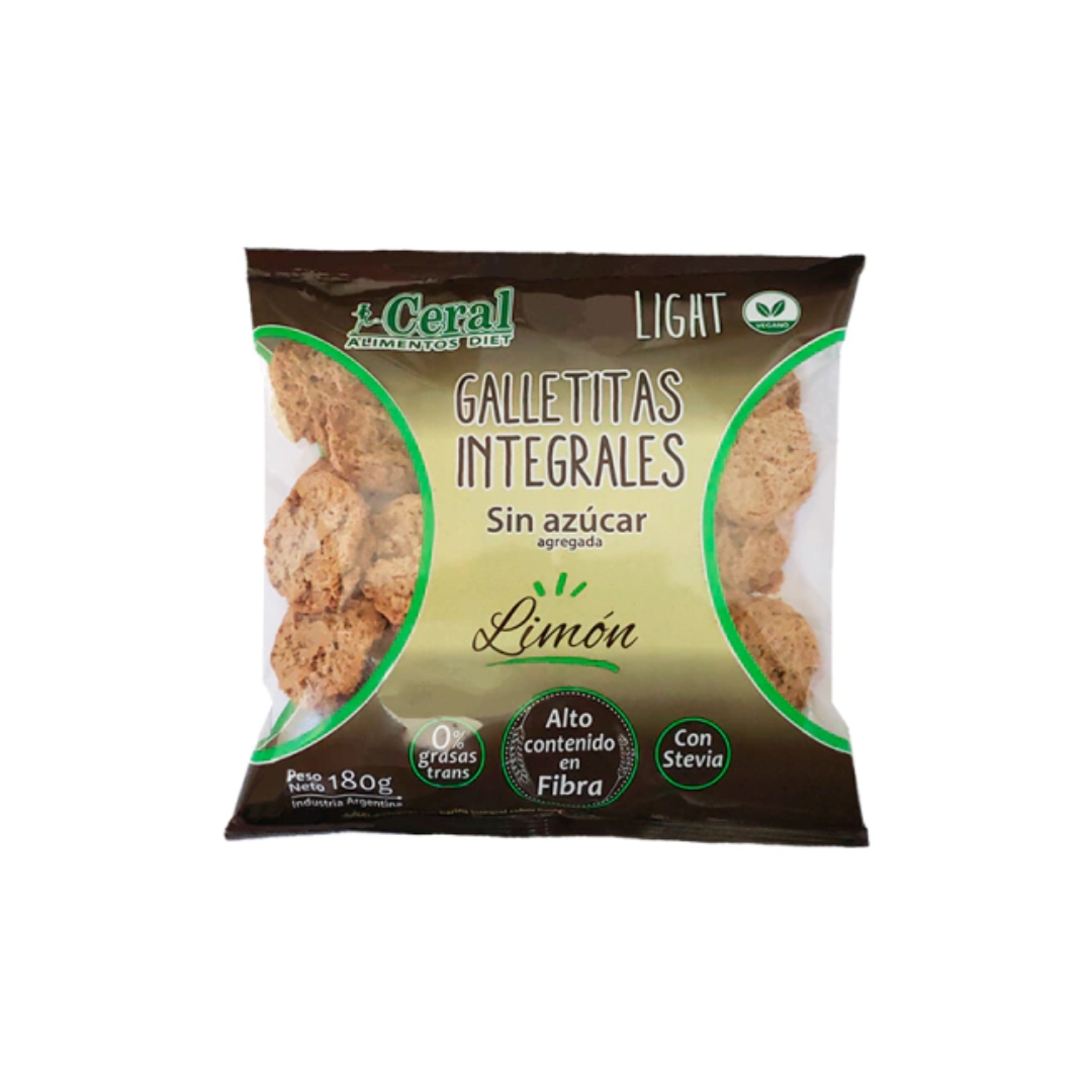 Galletitas INTEGRALES Sin Azucar Limon 180gr