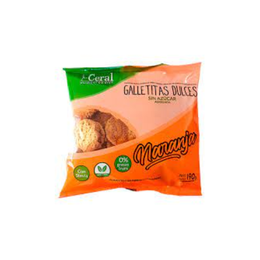 Galletitas Sin Azucar Ceral Naranja 190gr