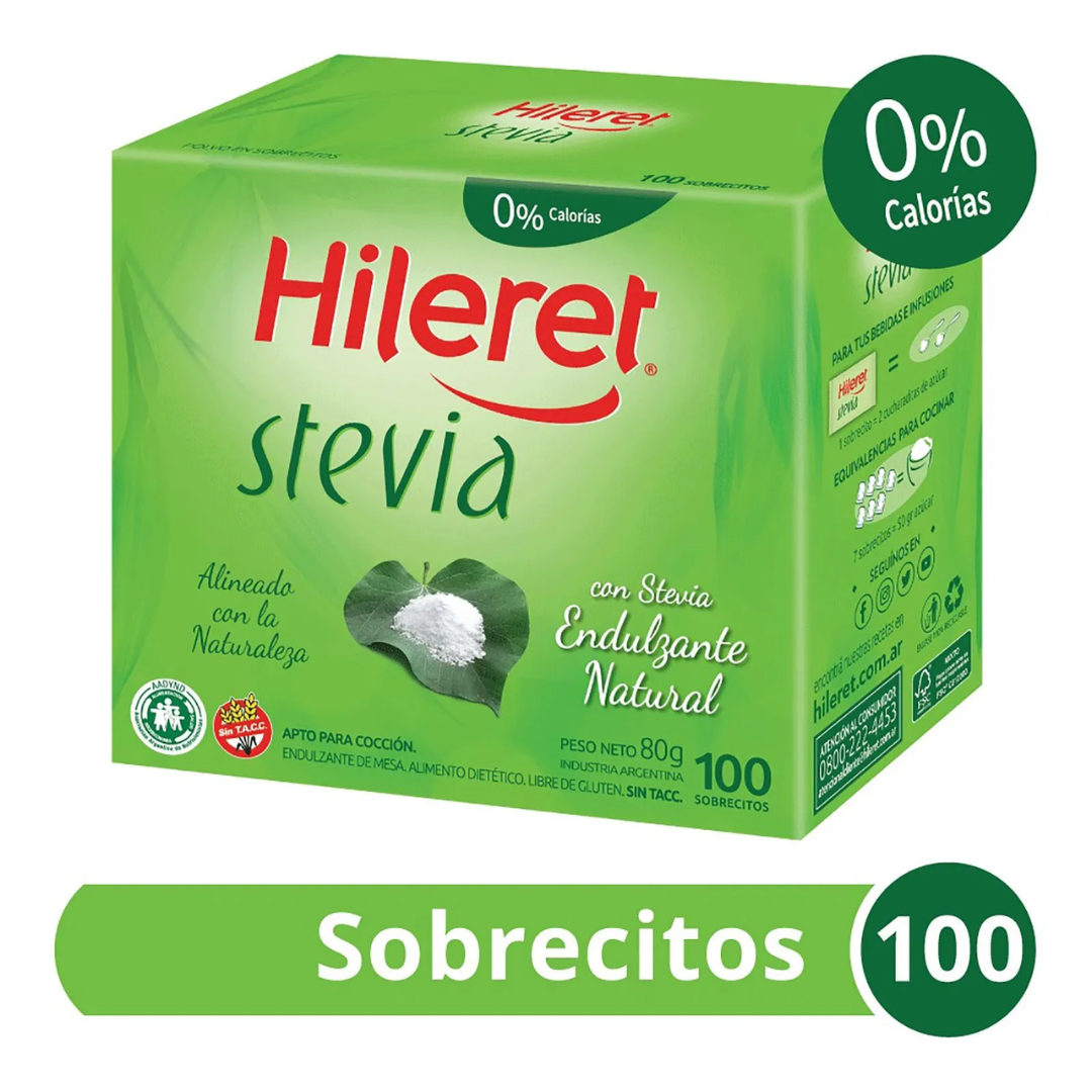 Edulcorante En Sobres HILERET Con Stevia 100 und