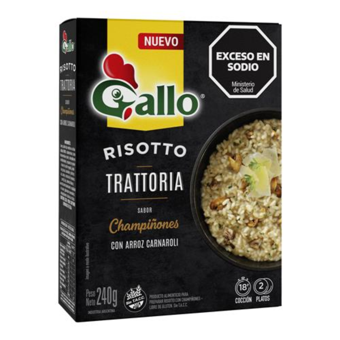 Risotto Trattoria Sabor Champiñones Gallo 240gr