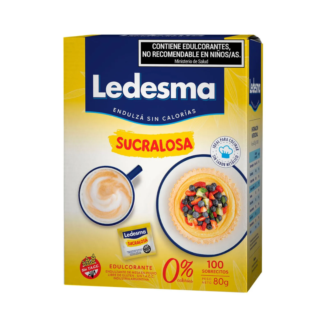 Edulcorante En Sobres Ledesma con Sucralosa 100und