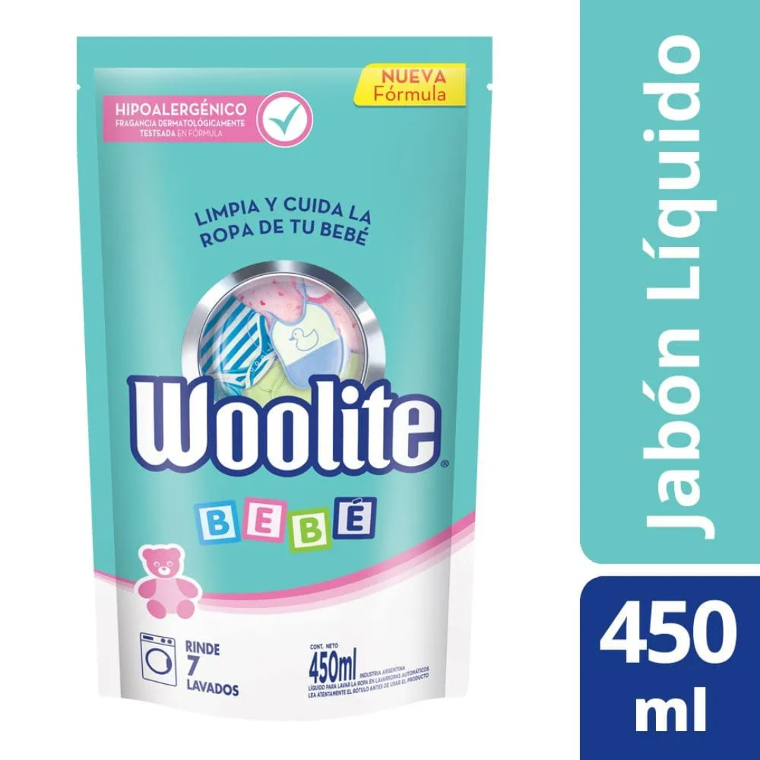 Jabón Líquido Woolite Bebé Repuesto 450ml