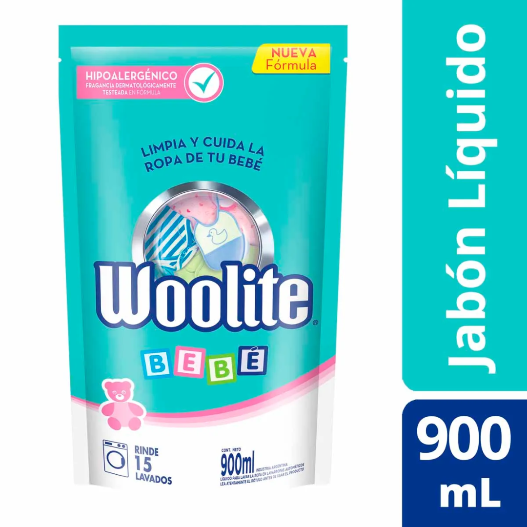 Jabón Líquido Woolite Bebé Repuesto 900ml