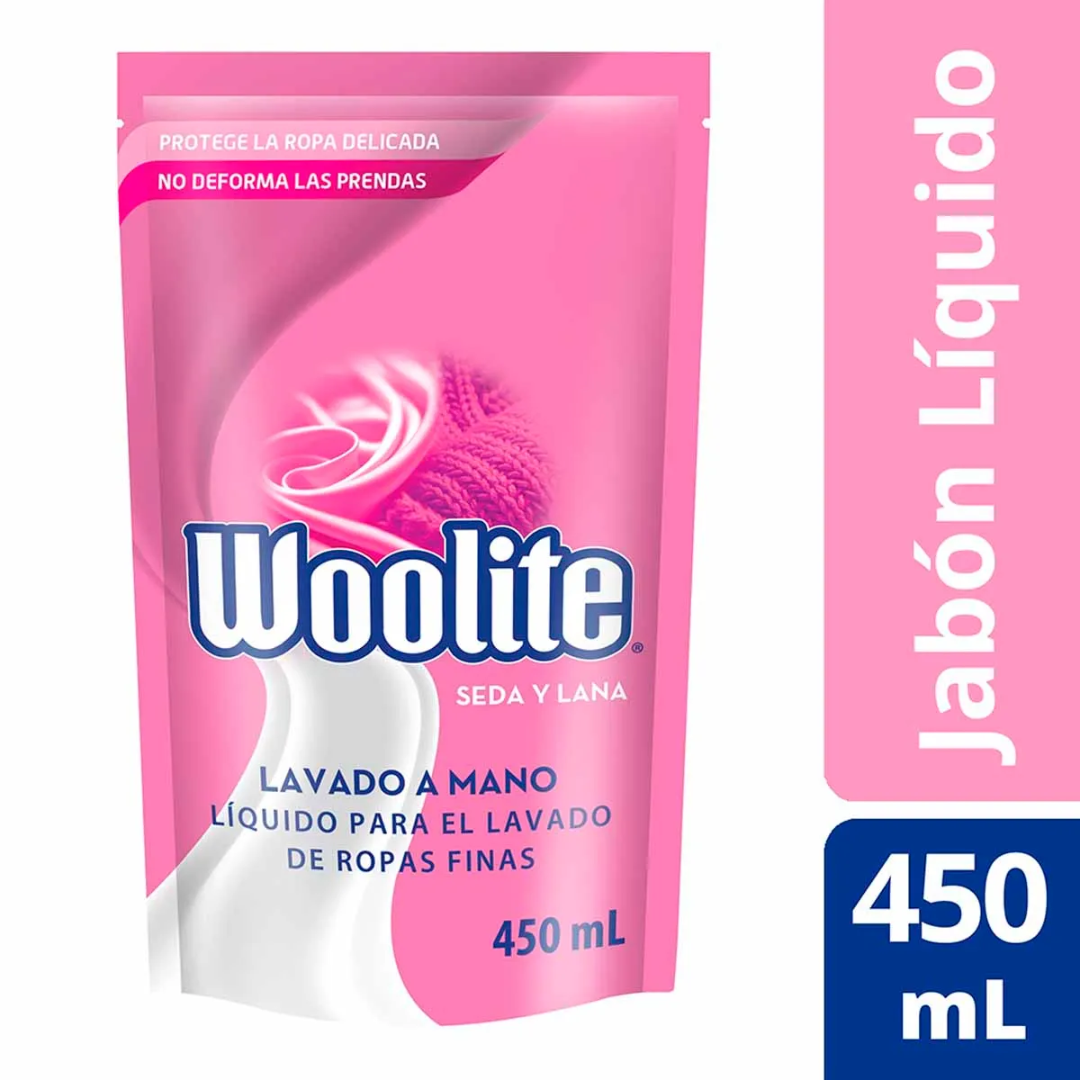 Jabon Liquido Woolite Mano Seda Y Lana 450ml