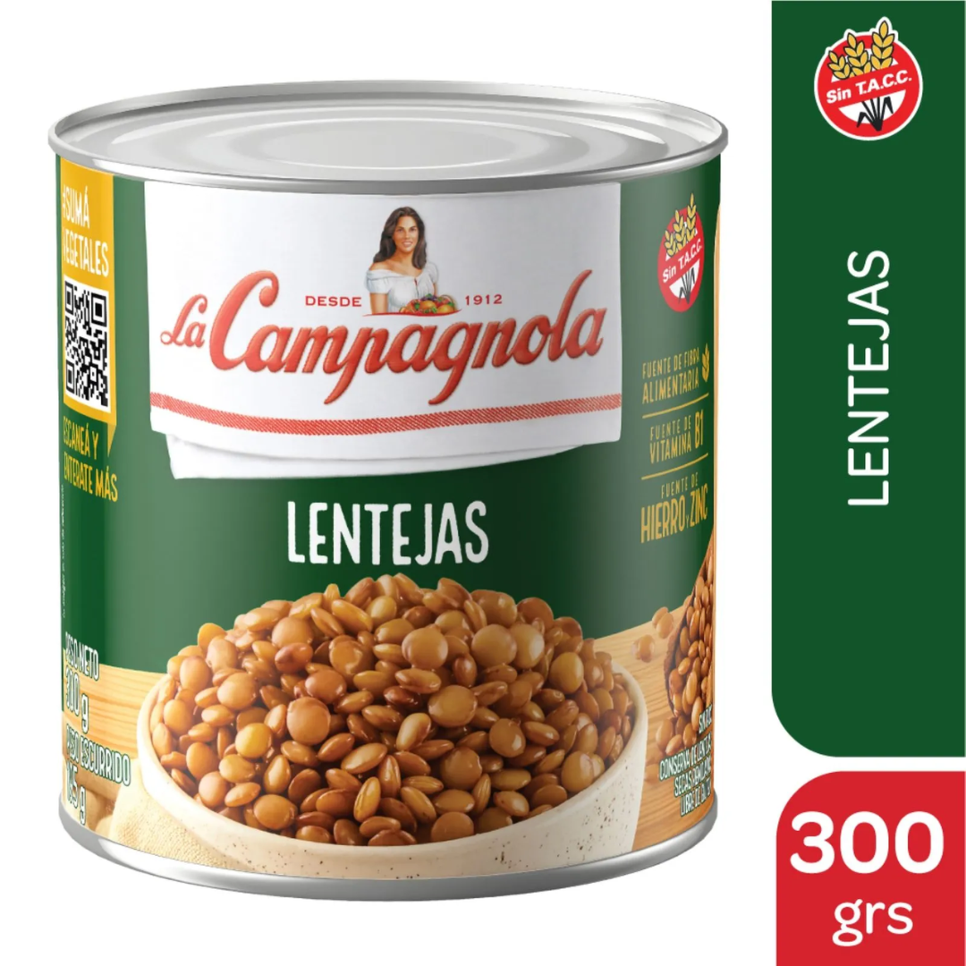 Lentejas La Campagnola Secas Remojadas 300gr