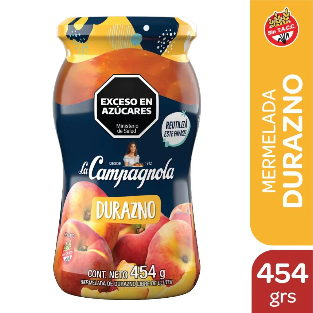 Mermelada La Campagnola Durazno 454gr