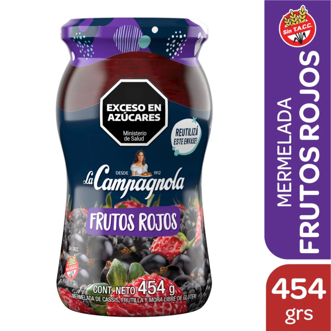 Mermelada La Campagnola Frutos Rojos 454gr