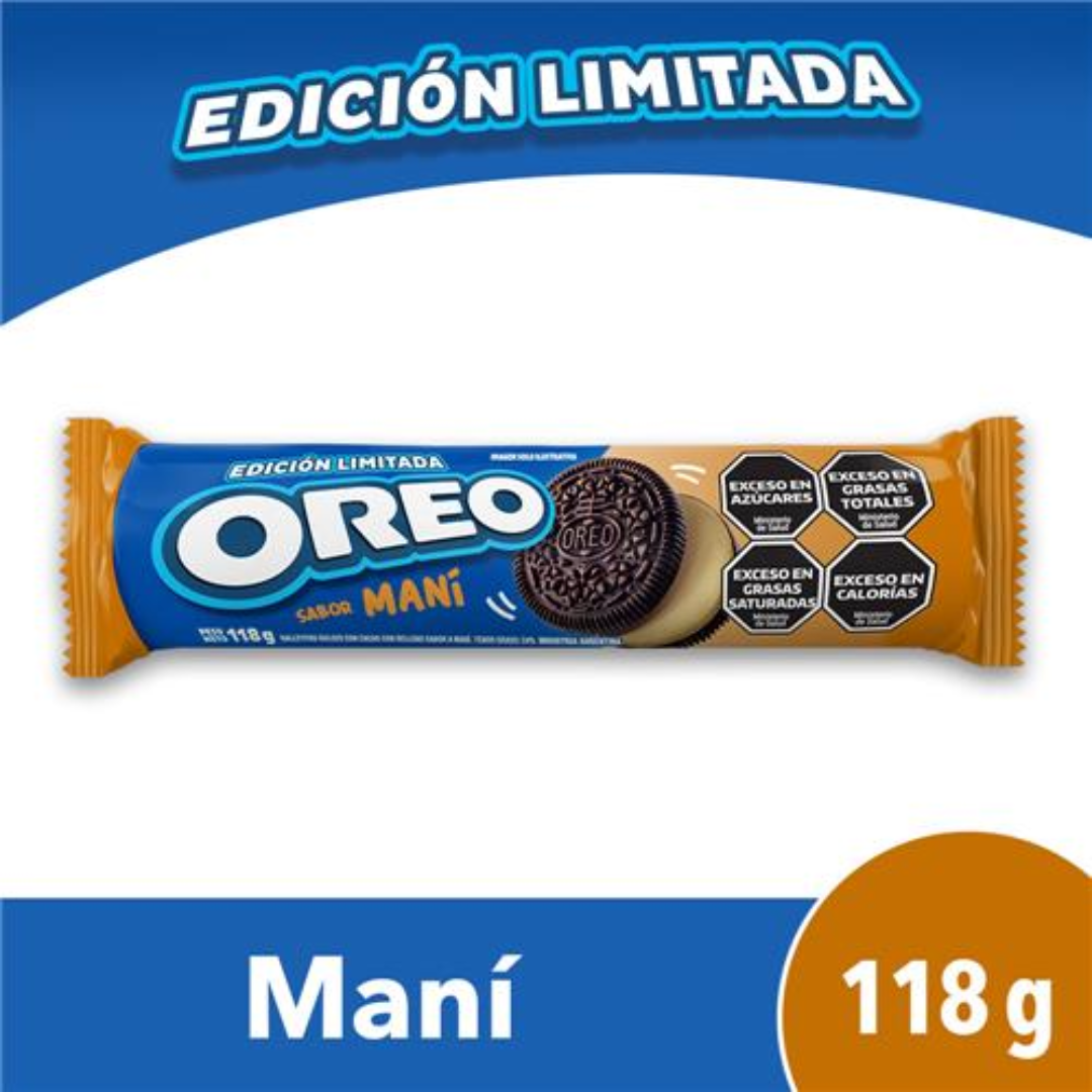 Galletitas Rellenas Sabor Maní Oreo 118gr