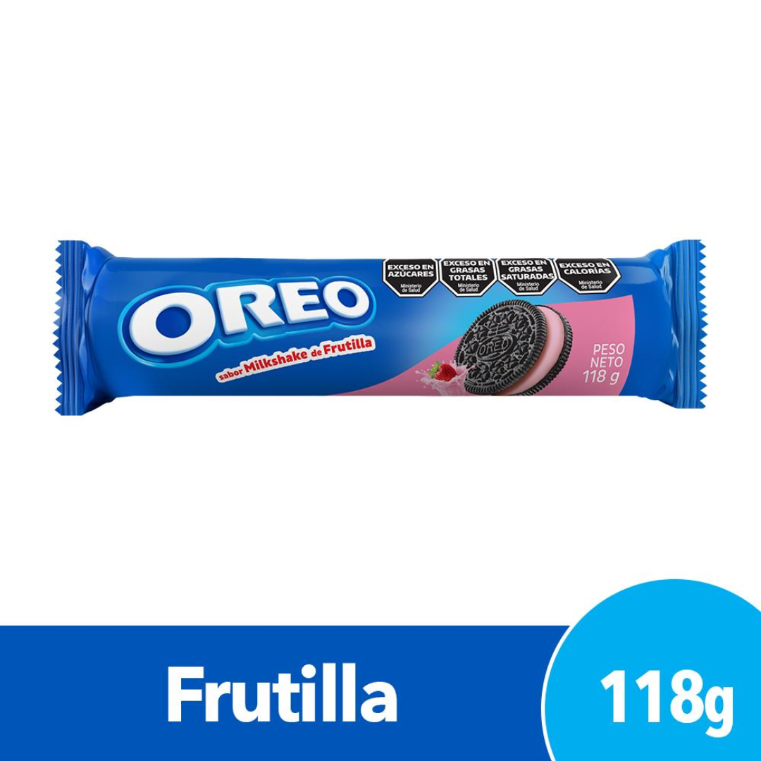 Galletitas OREO Rellenas Con Crema De Frutilla 118gr