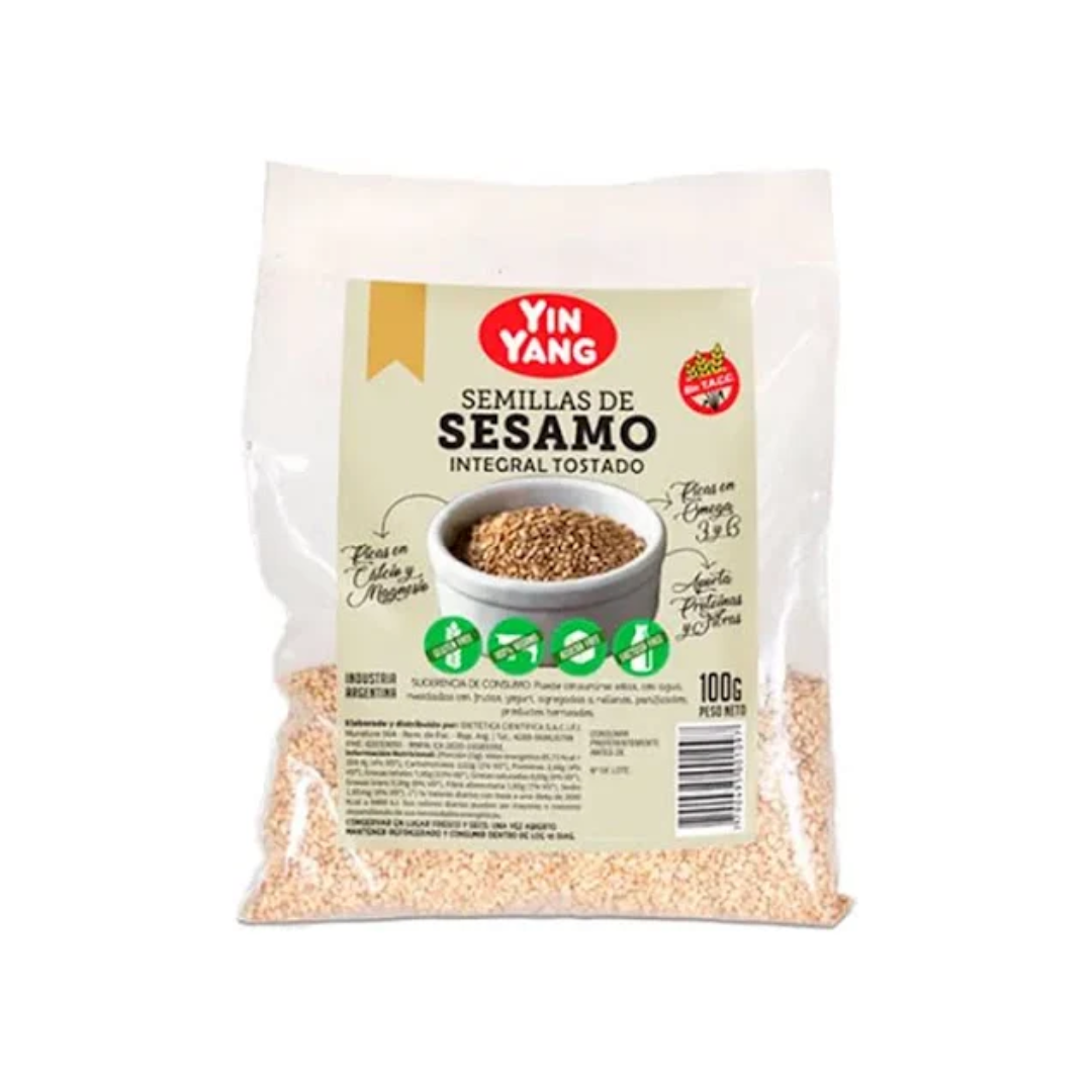 Semillas de Sésamo Integral Tostado Sin TACC 100gr