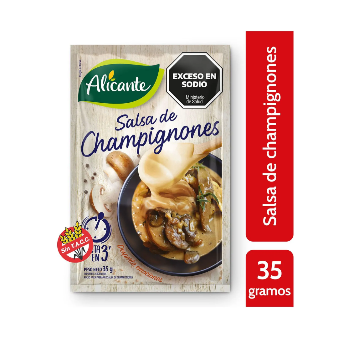 Salsa champignones Alicante sobre 35gr