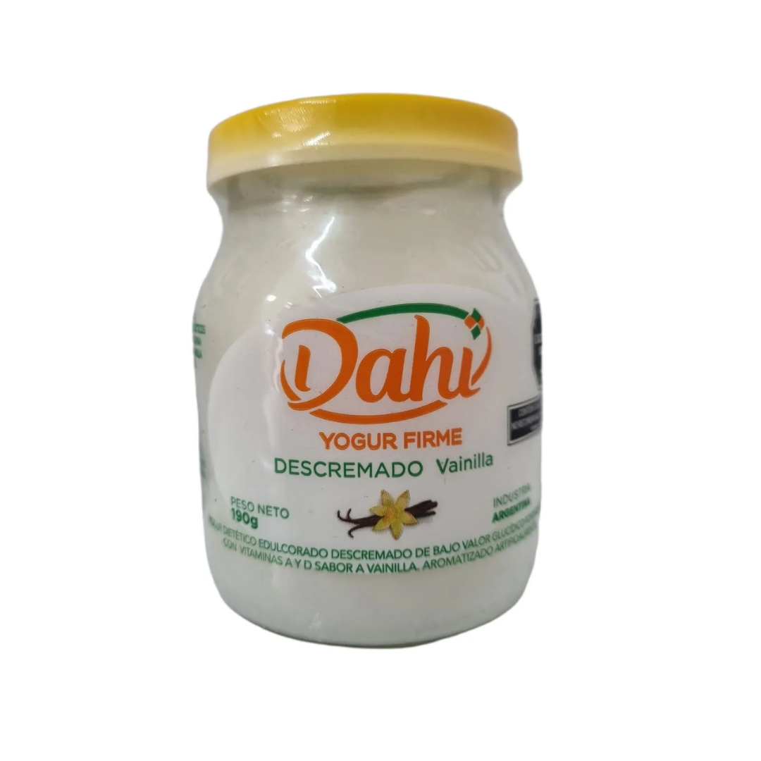 Yogur Firme Descremado Dahi De Vainilla 190gr