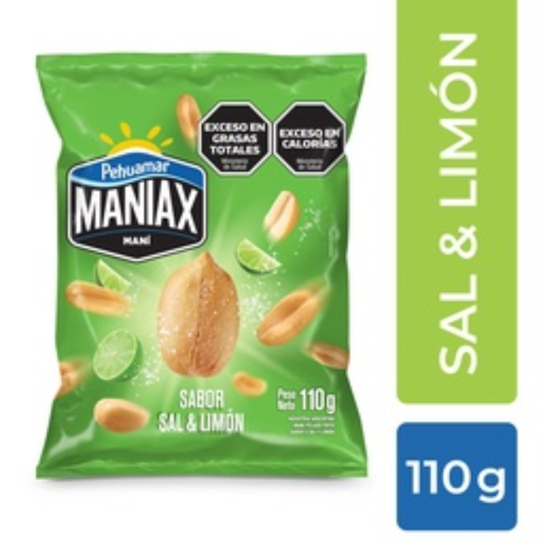 Maní Frito De Sal Y Limón Maniax 110gr