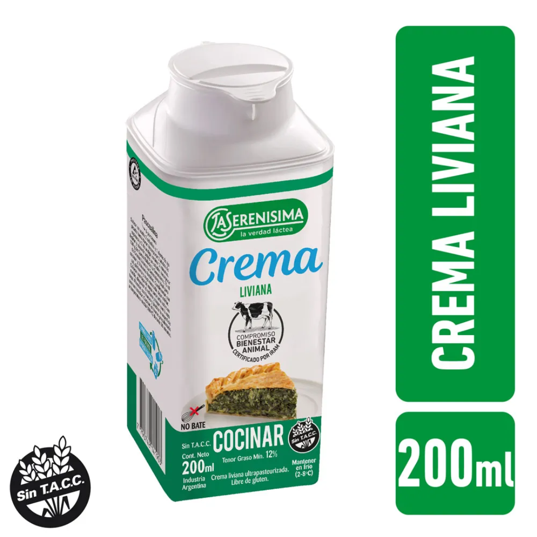 Crema Liviana Para Cocinar La Serenisima 200gr