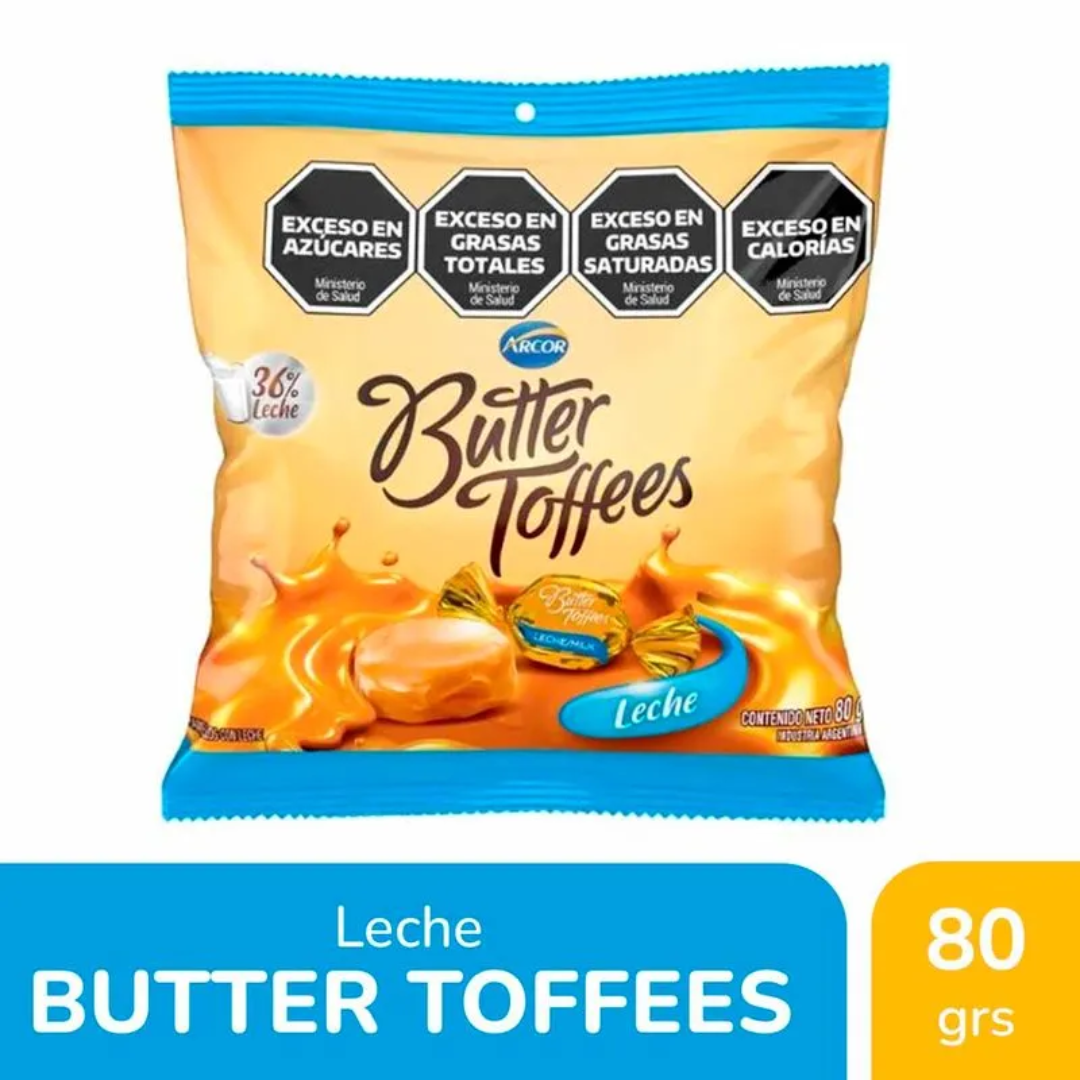 Caramelos Butter Toffees Leche 80gr