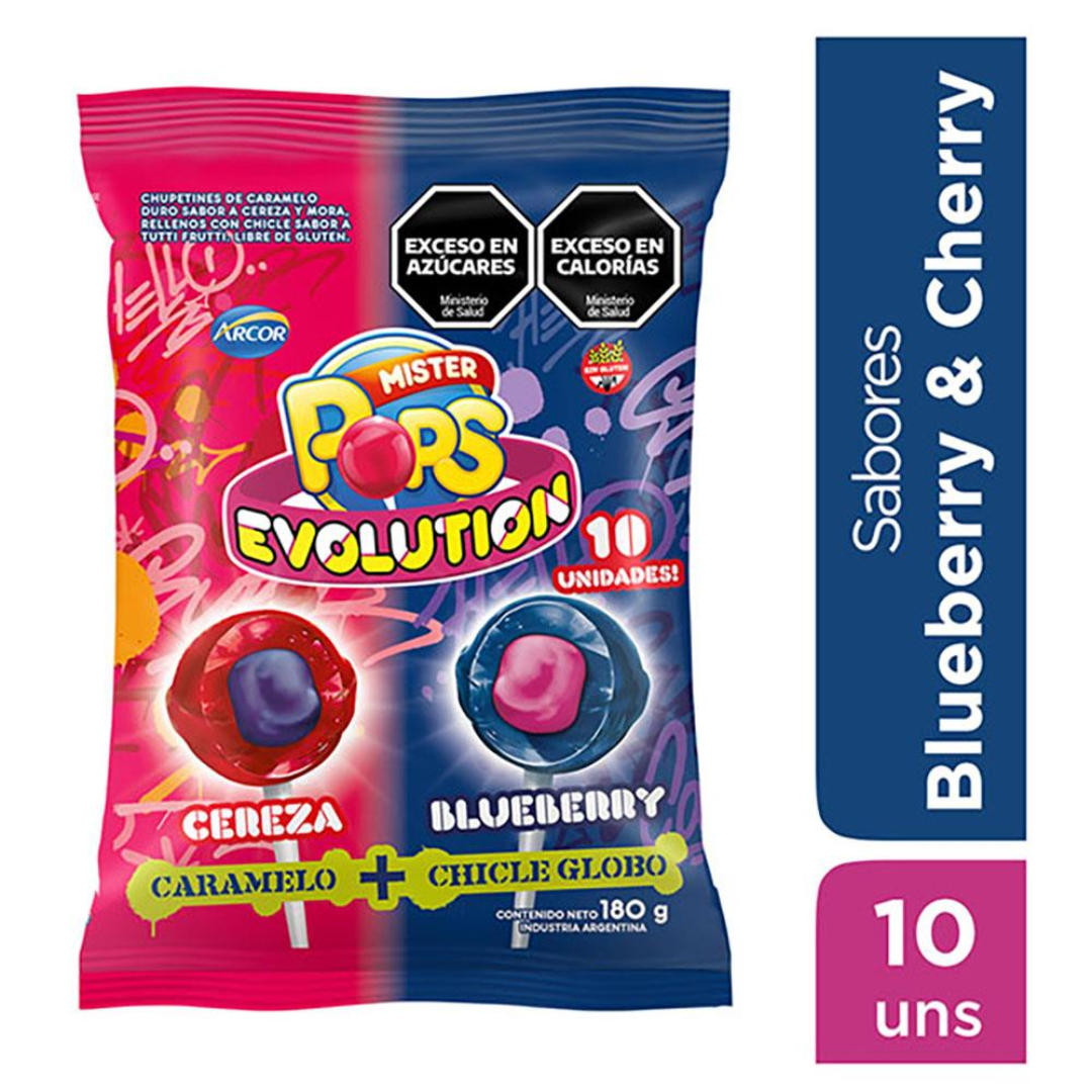 Chupetín Blueberry Cherry Mr Pops180gr