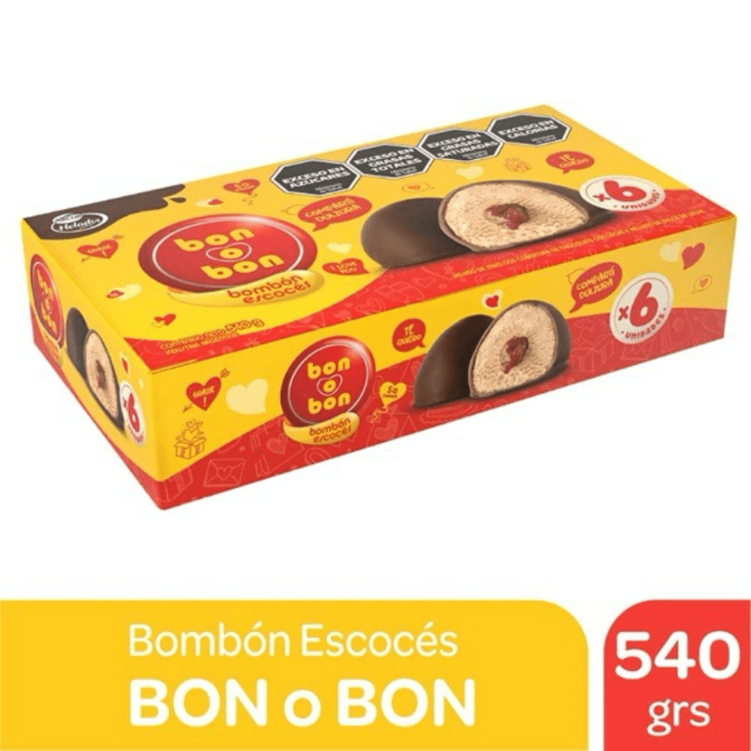 Helado Bombon Escoces Bon o Bon 540gr 6und