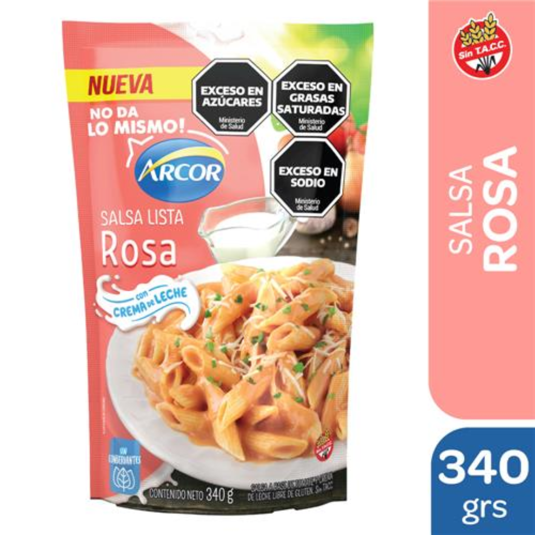Salsa Lista Rosa Con Crema De Leche ARCOR 340gr