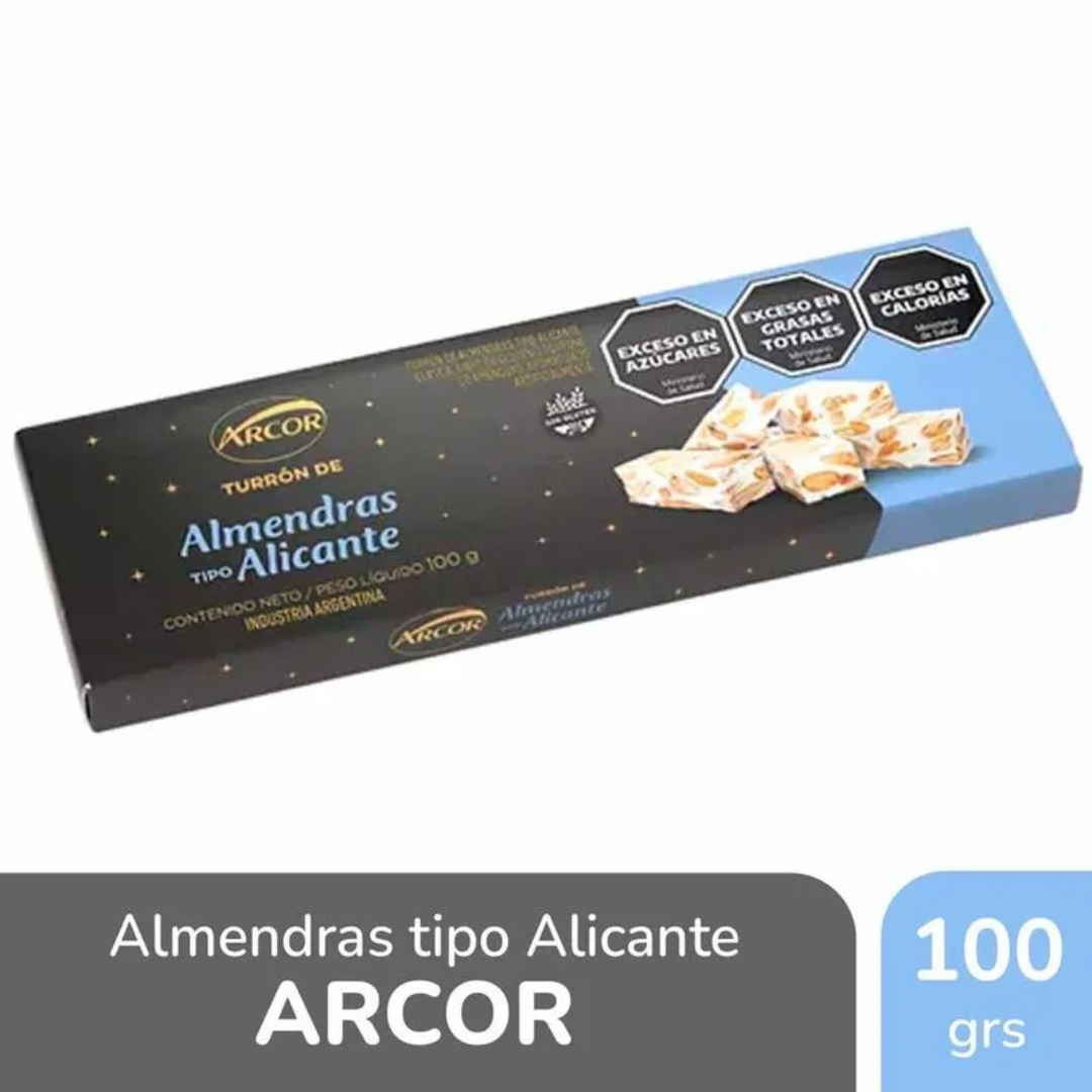 Turron Almendra Tipo Alicante Arcor 100gr