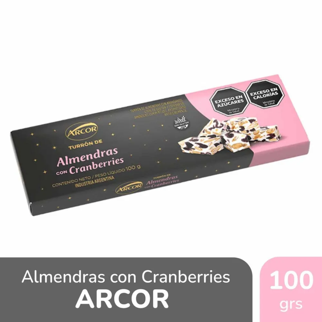 Turrón De Almendra Y Arándanos Arcor 100gr